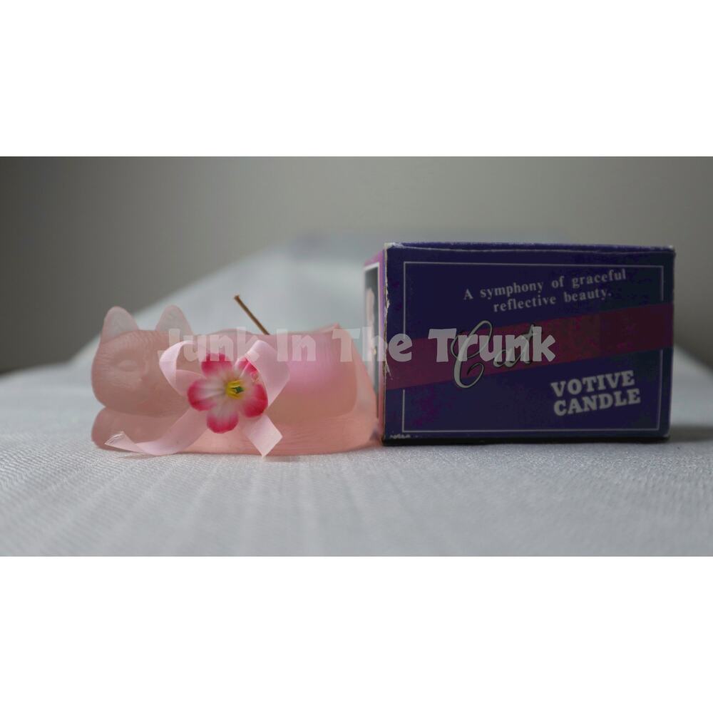 Pink Cat Candle